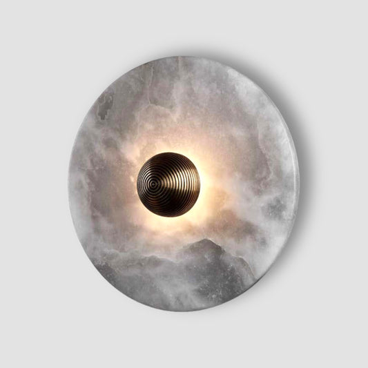 Round Marble Wall Light