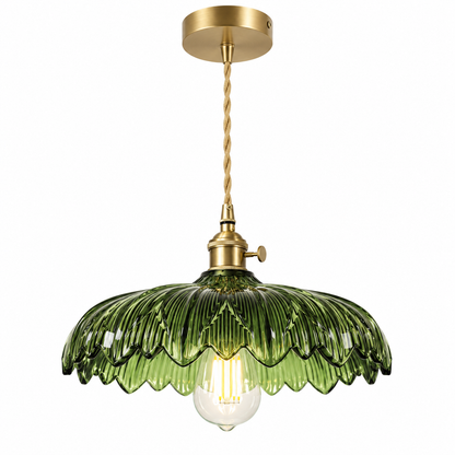 Pendentif fleur en verre