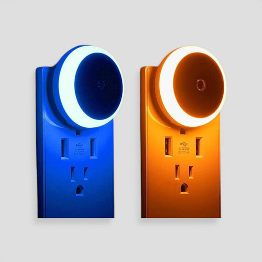 Plug-in night LED lamp with smart sensor