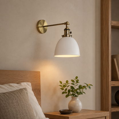 Brass retro wall light