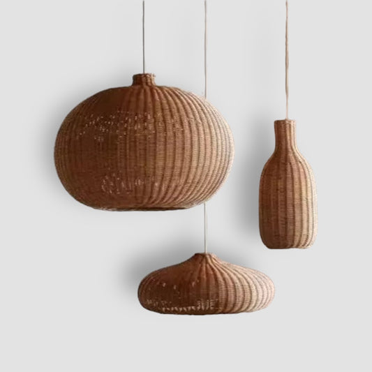 Rattan vintage pendant light