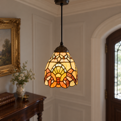 Tiffany-style glass pendant light
