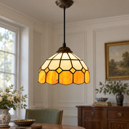 Tiffany-style glass pendant light