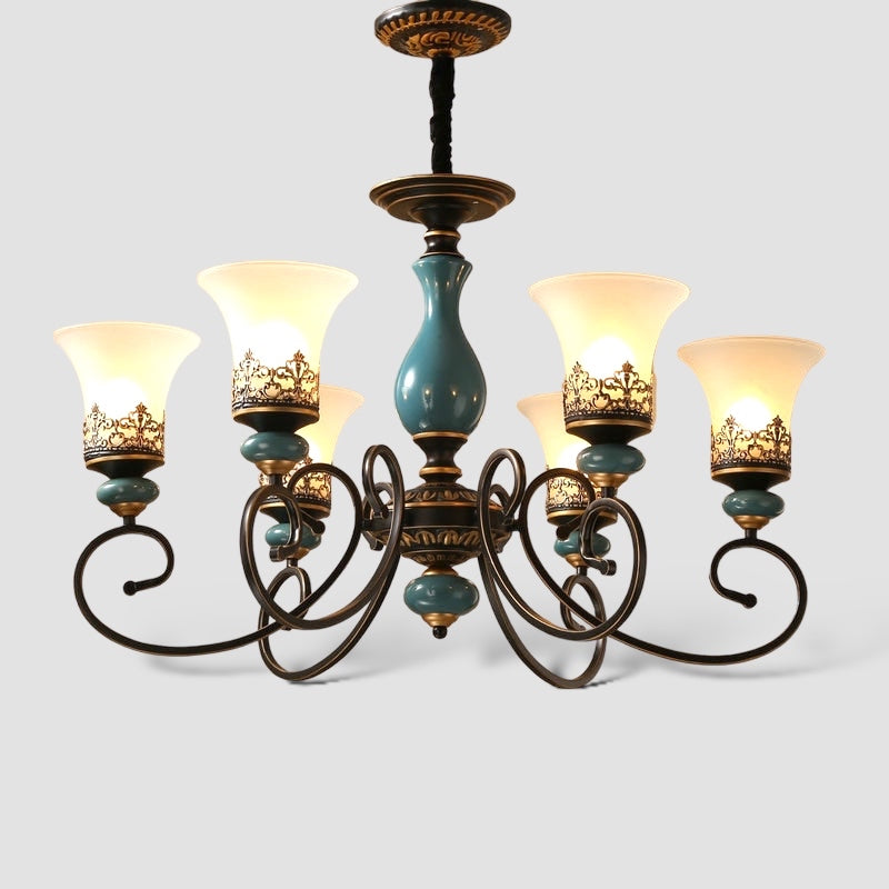 Emerald Ceramic Chandelier