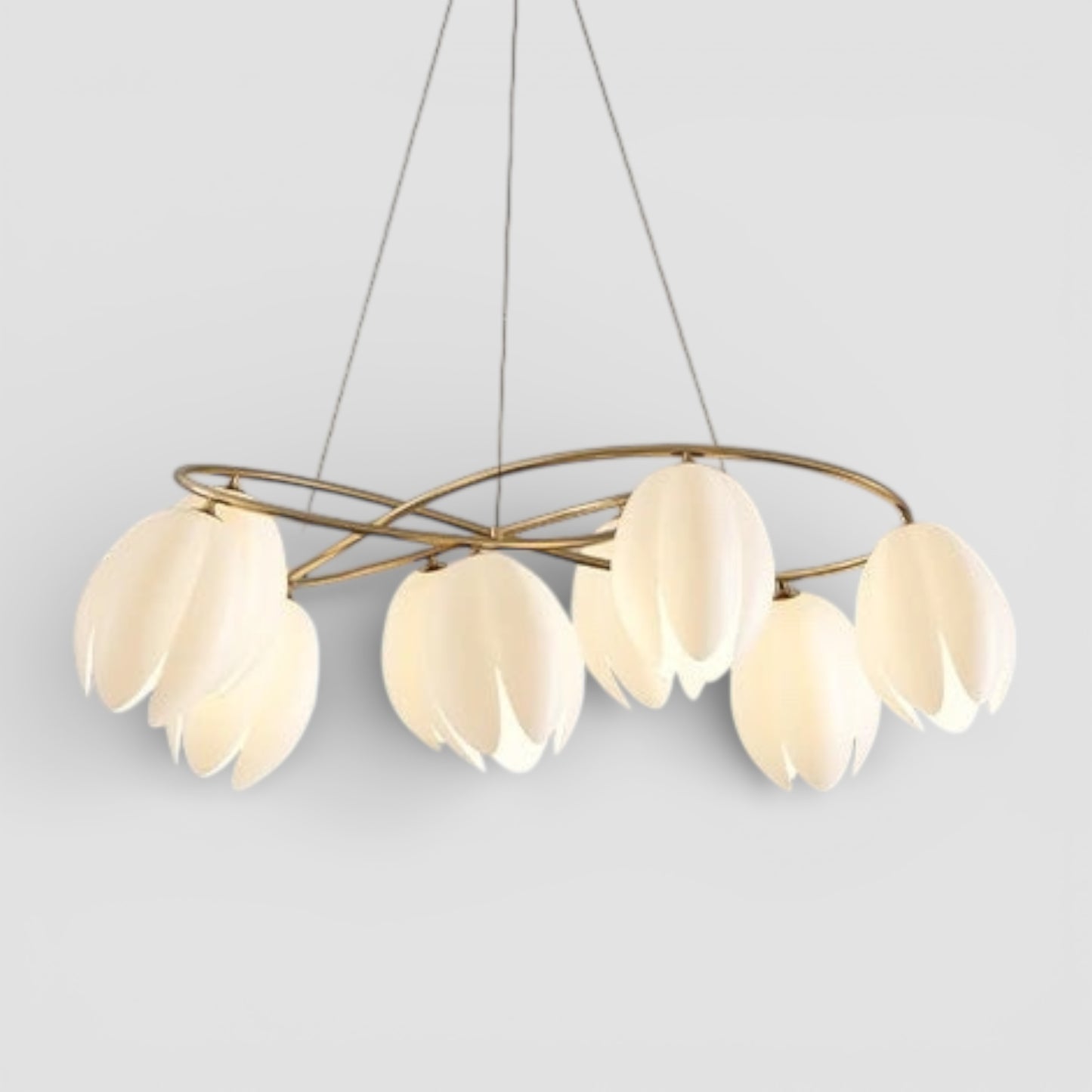 Franse magnolia glazen moderne kroonluchter
