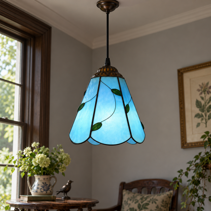 Tiffany-style glass pendant light