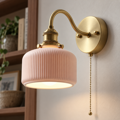 Scandinavische keramische wandlamp
