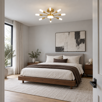 Brass chandelier