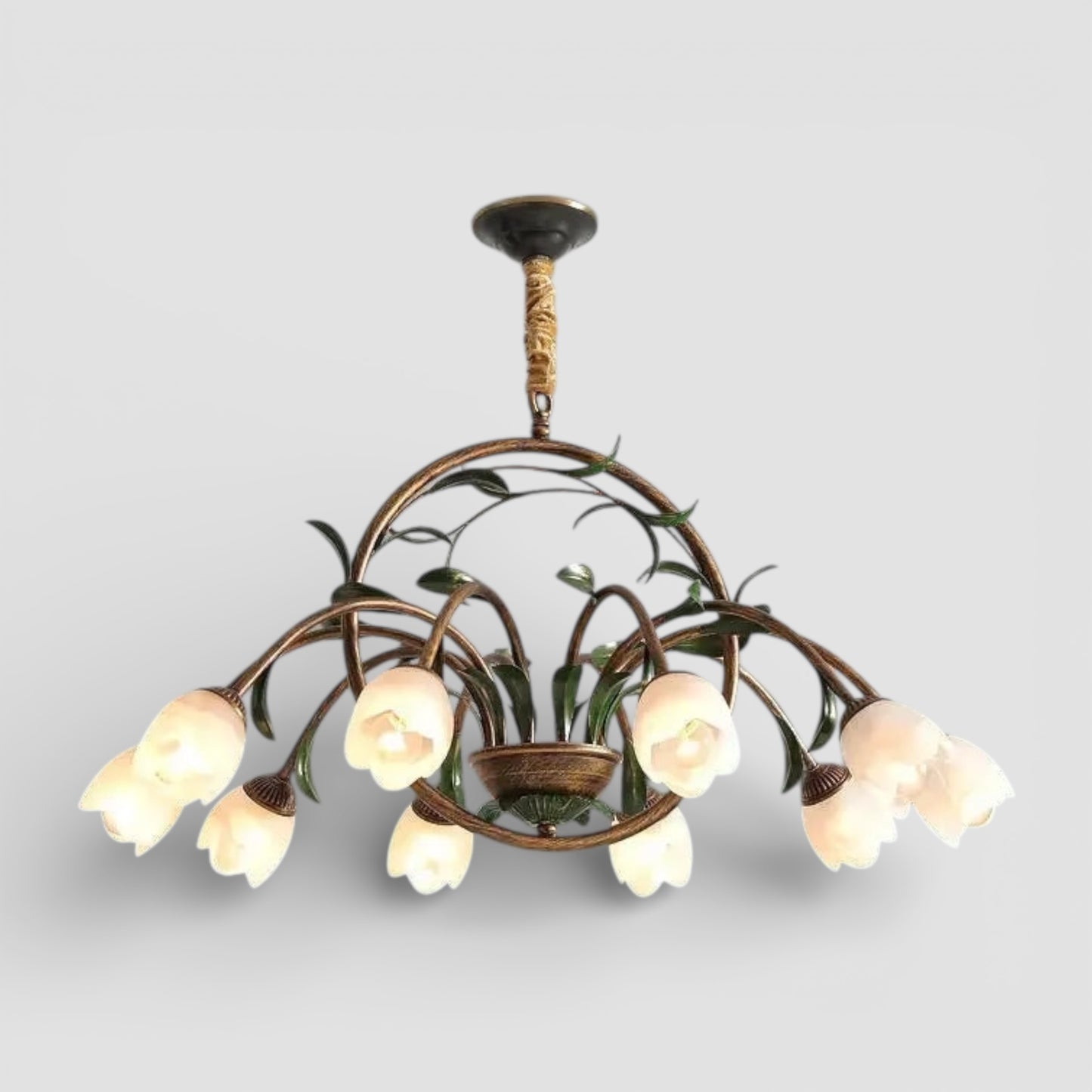Scandinavische art deco bloemenkroonluchter