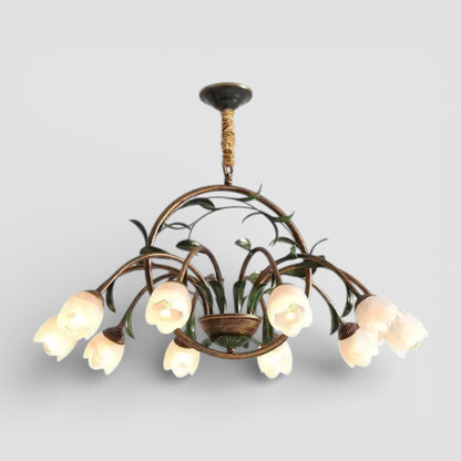 Scandinavische art deco bloemenkroonluchter