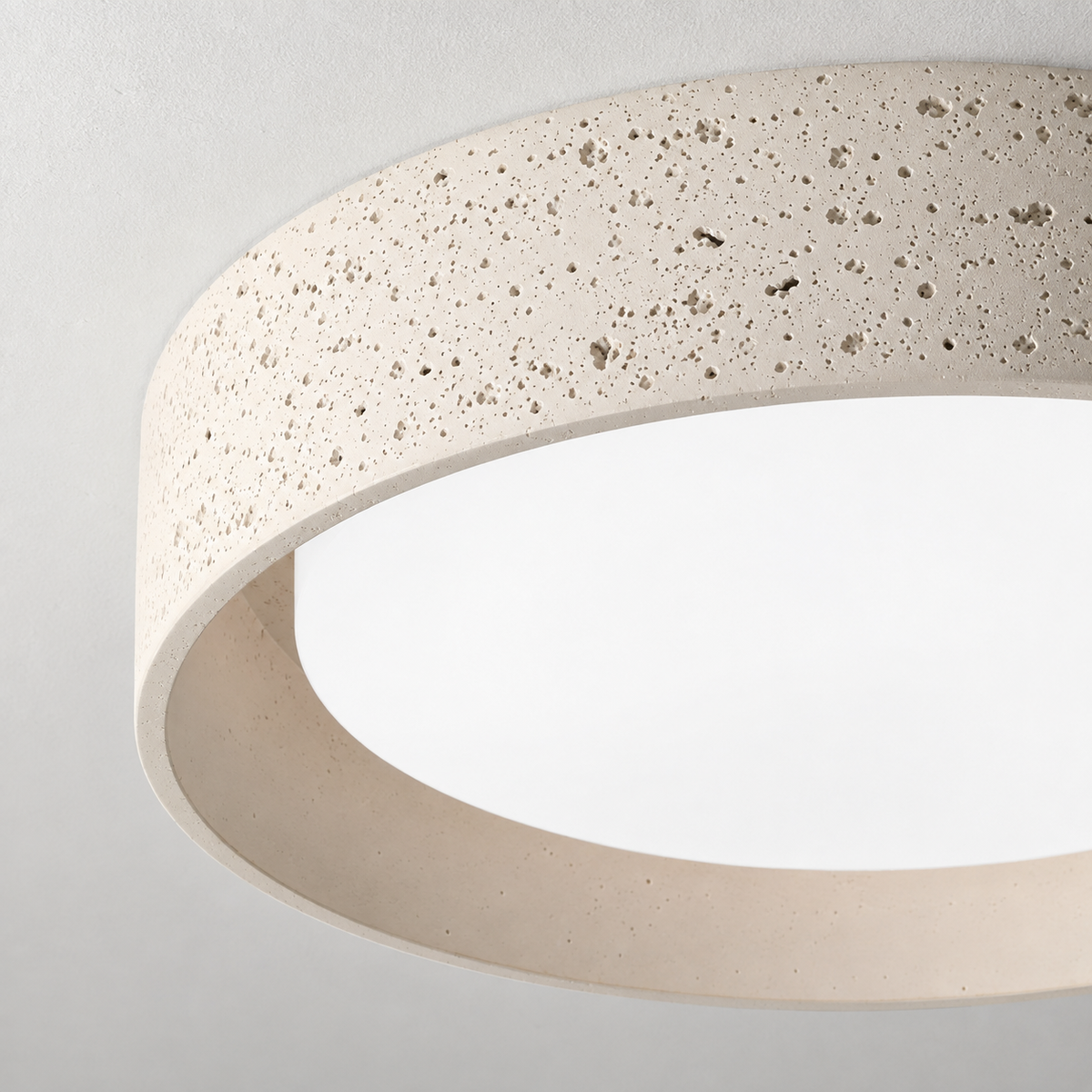 Vintage retro crèmekleurige plafondlamp