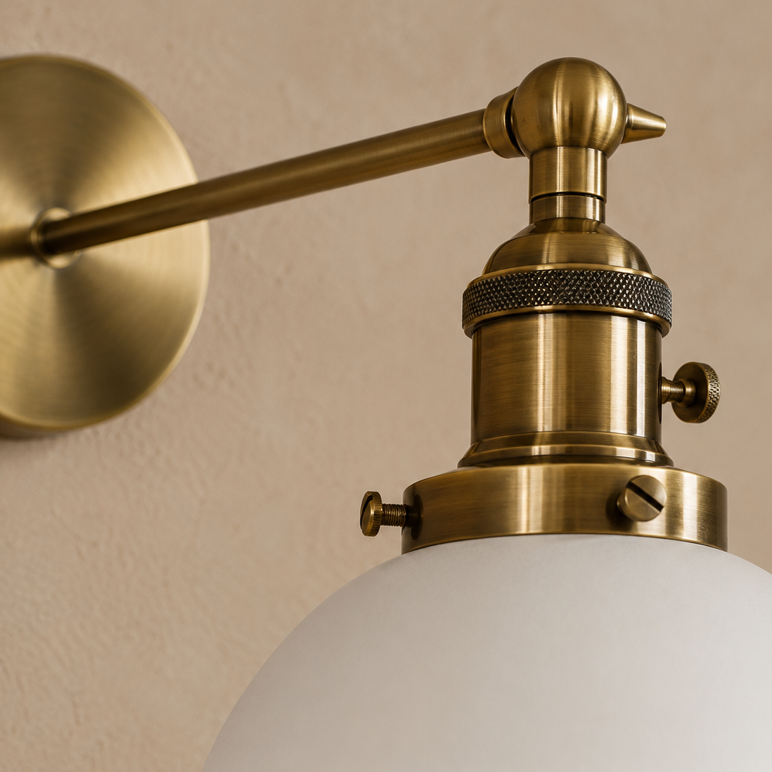 Brass retro wall light