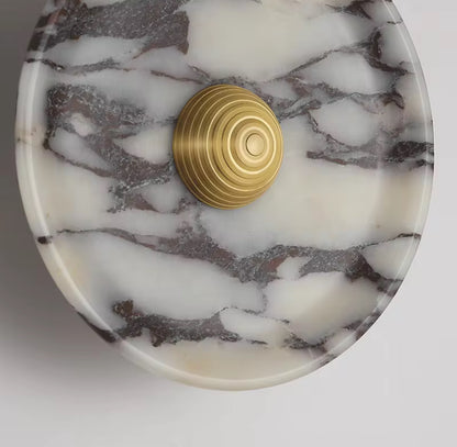 Runde Marmor-Wandleuchte