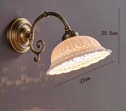 European brass wall light for living room