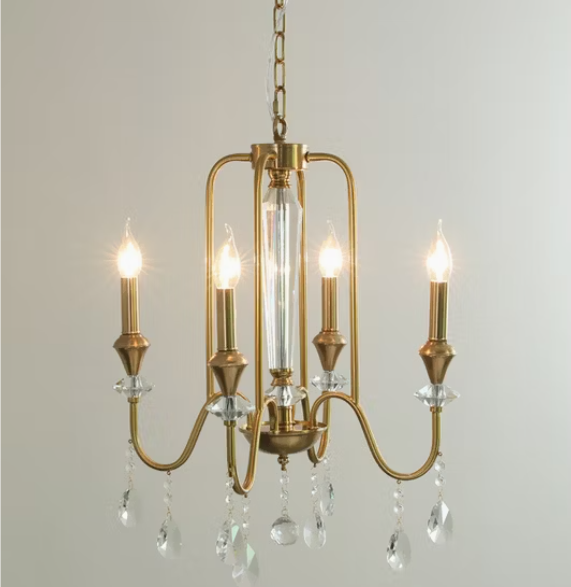 European glass crystal cascade chandelier