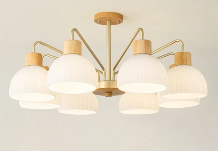 Nordic wooden ceiling chandelier for living room