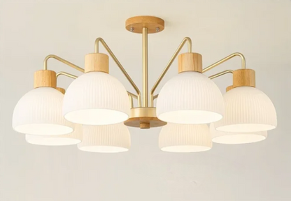 Nordic wooden ceiling chandelier for living room