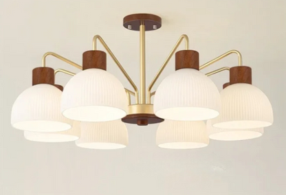 Nordic wooden ceiling chandelier for living room