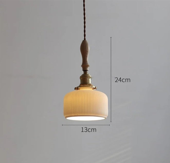 Rose flower white ceramic led pendant for hallway