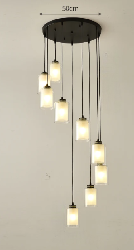 Nordic chandelier for high ceiling staircase