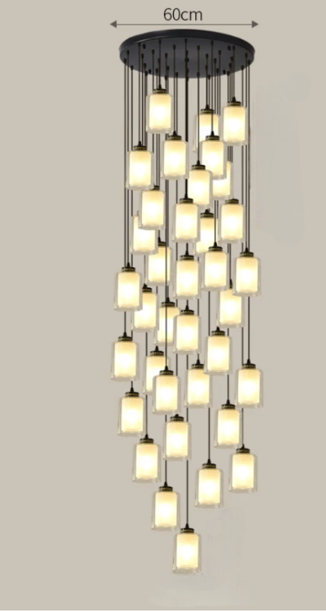 Nordic chandelier for high ceiling staircase