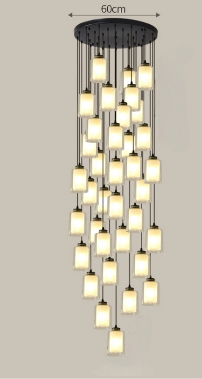 Nordic chandelier for high ceiling staircase