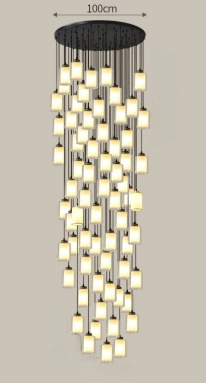 Nordic chandelier for high ceiling staircase