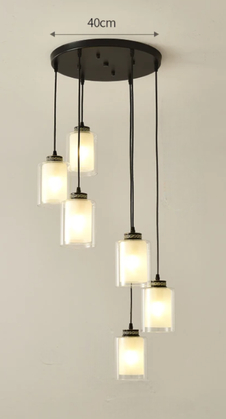 Nordic chandelier for high ceiling staircase