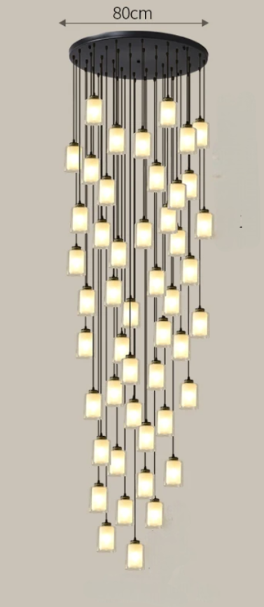 Nordic chandelier for high ceiling staircase