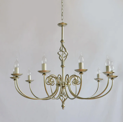 Lustre en fer forgé pour salle d'art