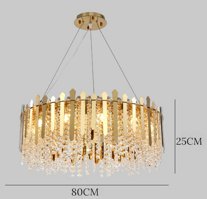 Ronde stalen k9 kristallen hanger