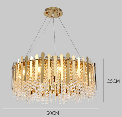 Ronde stalen k9 kristallen hanger