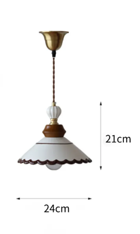 Lustre en céramique peint à la main pour table à manger