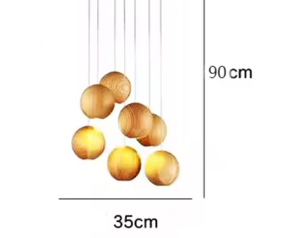 Hänglampa i massivt trä