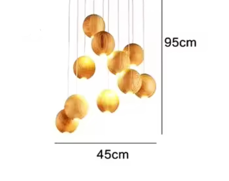 Hänglampa i massivt trä