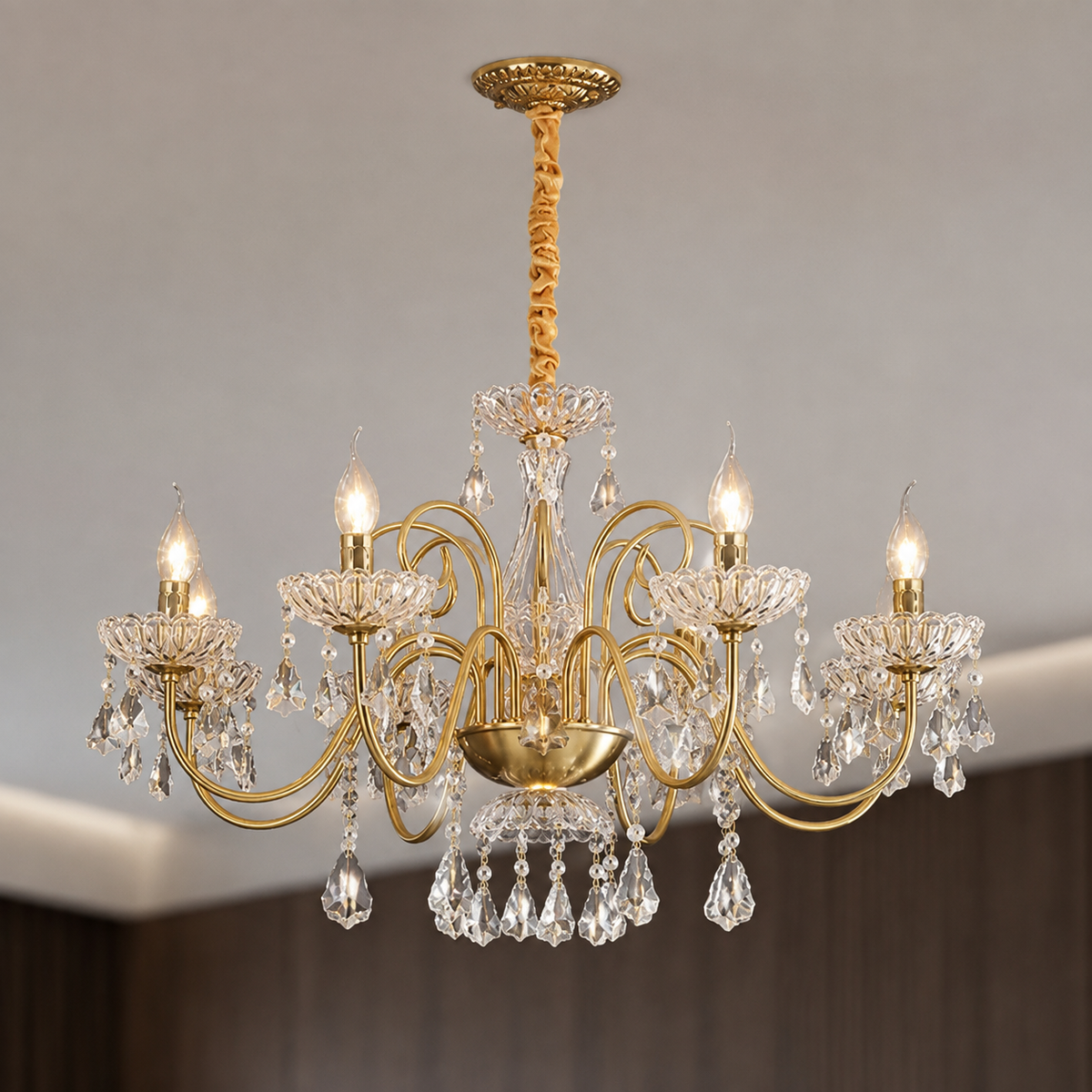 Centro de mesa con velas de cristal Villa