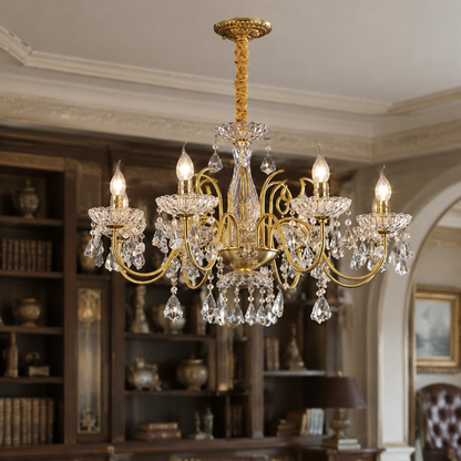 Centro de mesa con velas de cristal Villa