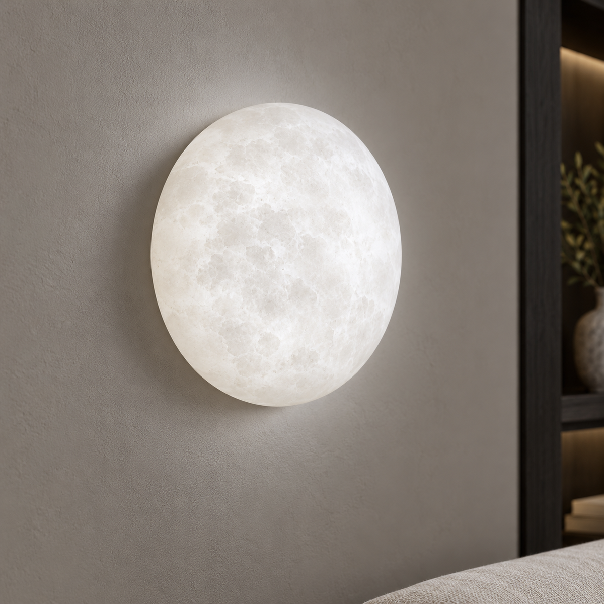 Round shape luxury marble sconce
