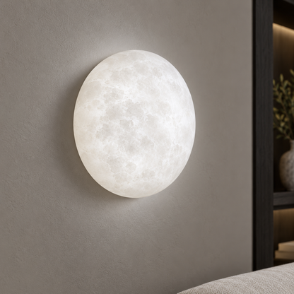 Round shape luxury marble sconce