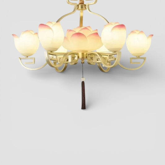 Lotusblomma LED-pendellampa vintage