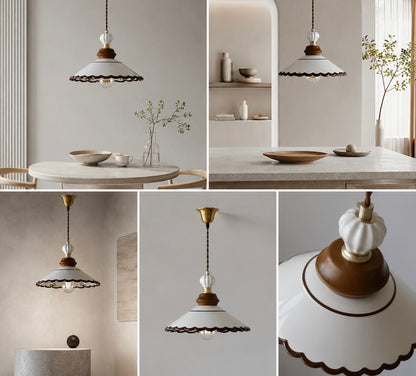 Hand painted ceramic chandelier for dining table