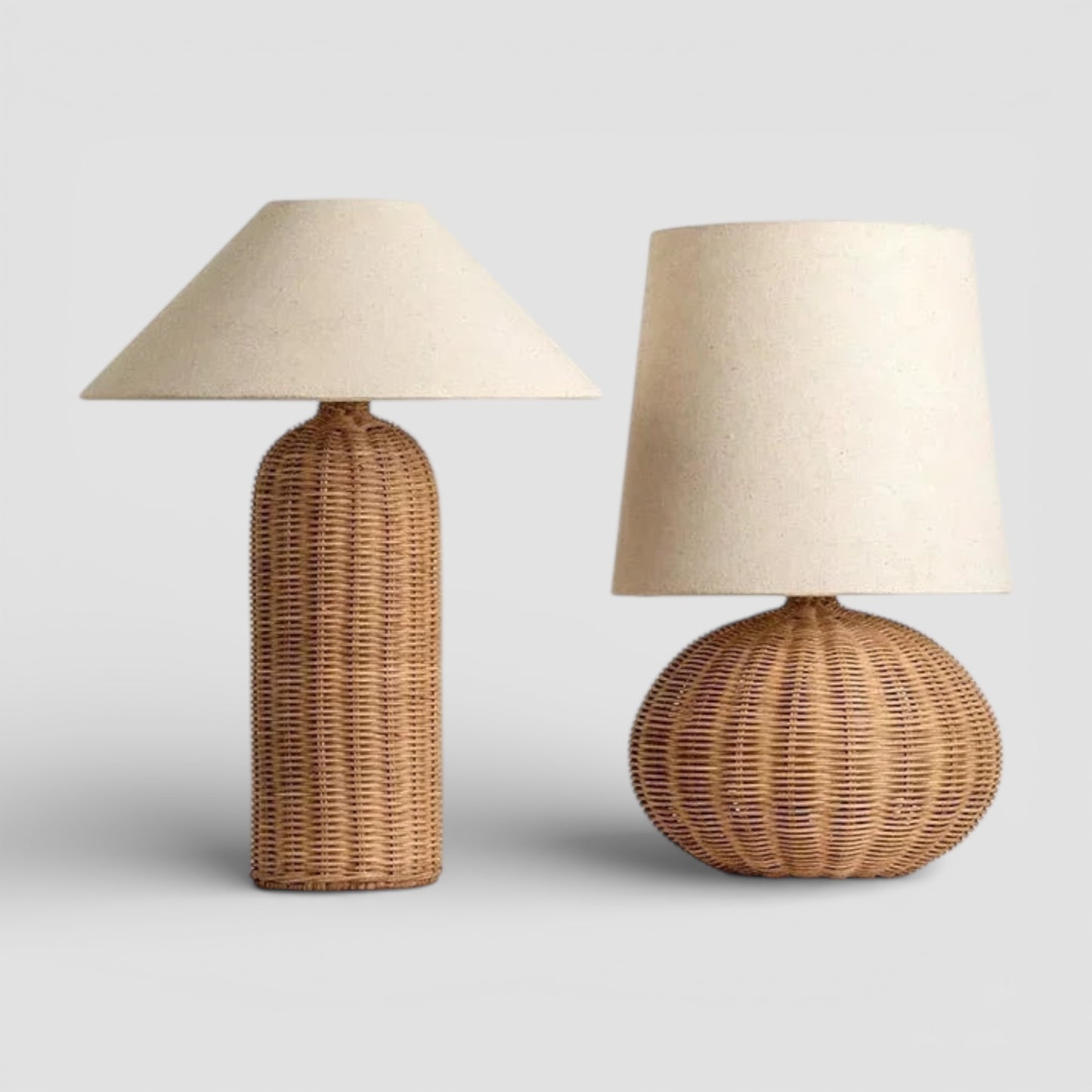 Wabi-sabi fabric japanese table lamp