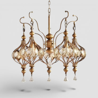 Retro elegant crystal chandelier