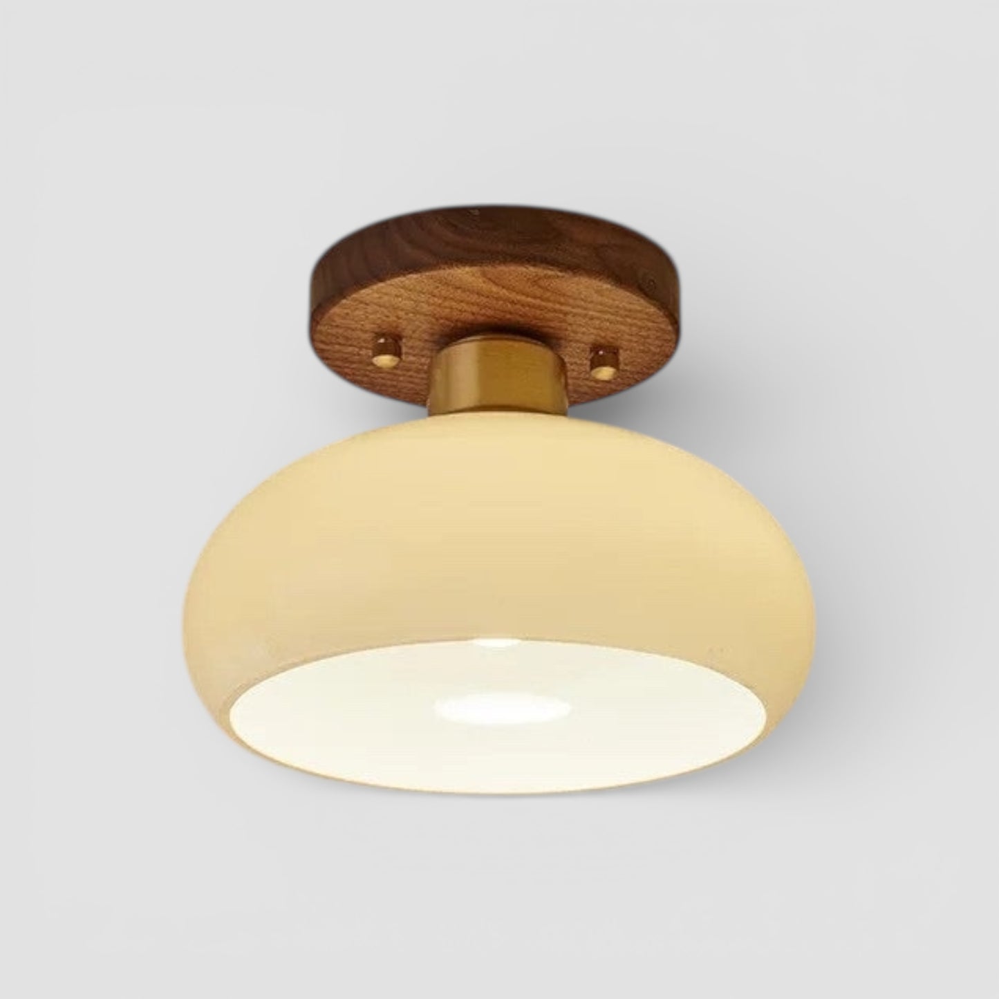 Valnöts taklampa wabi sabi för hallen