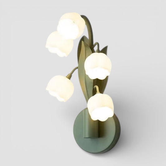 Art deco scandinavian flower wall lamp