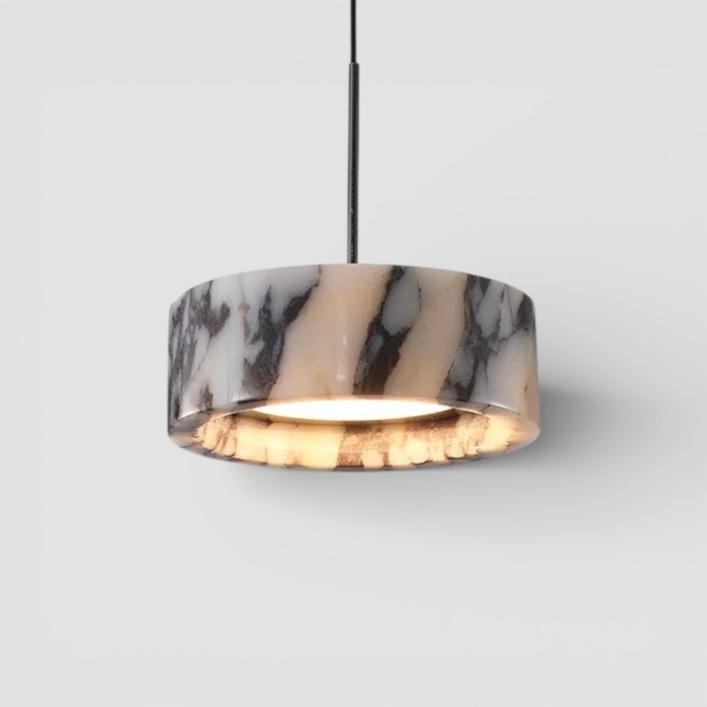 Alabaster marble dome pendant light