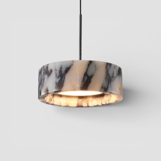 Alabaster marble dome pendant light
