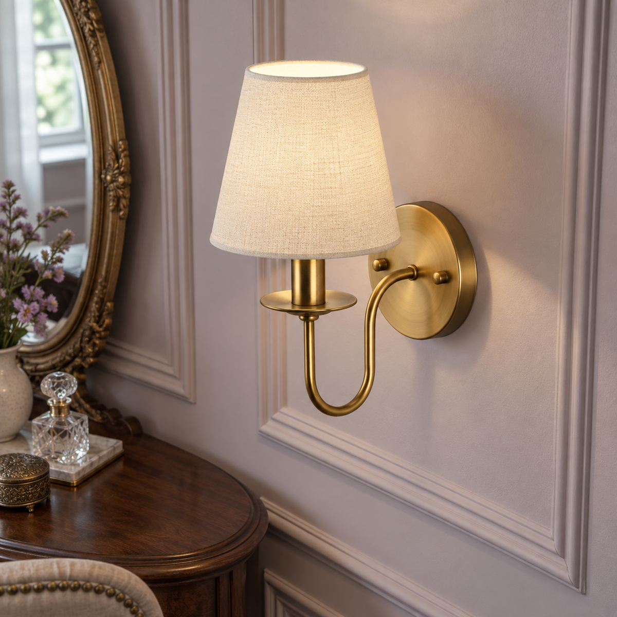 Lampada da parete vintage europea