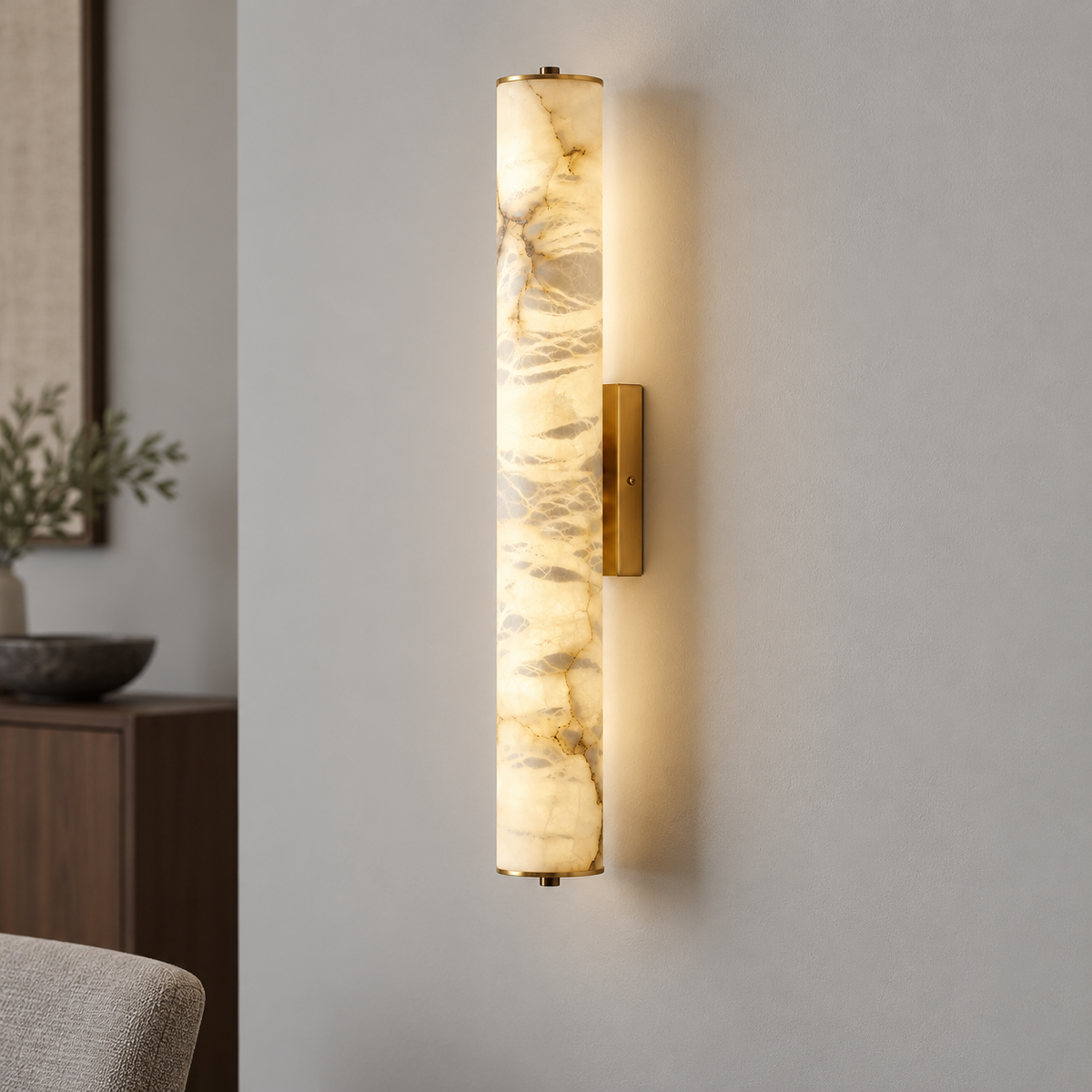 Wabi sabi luxury marble sconce