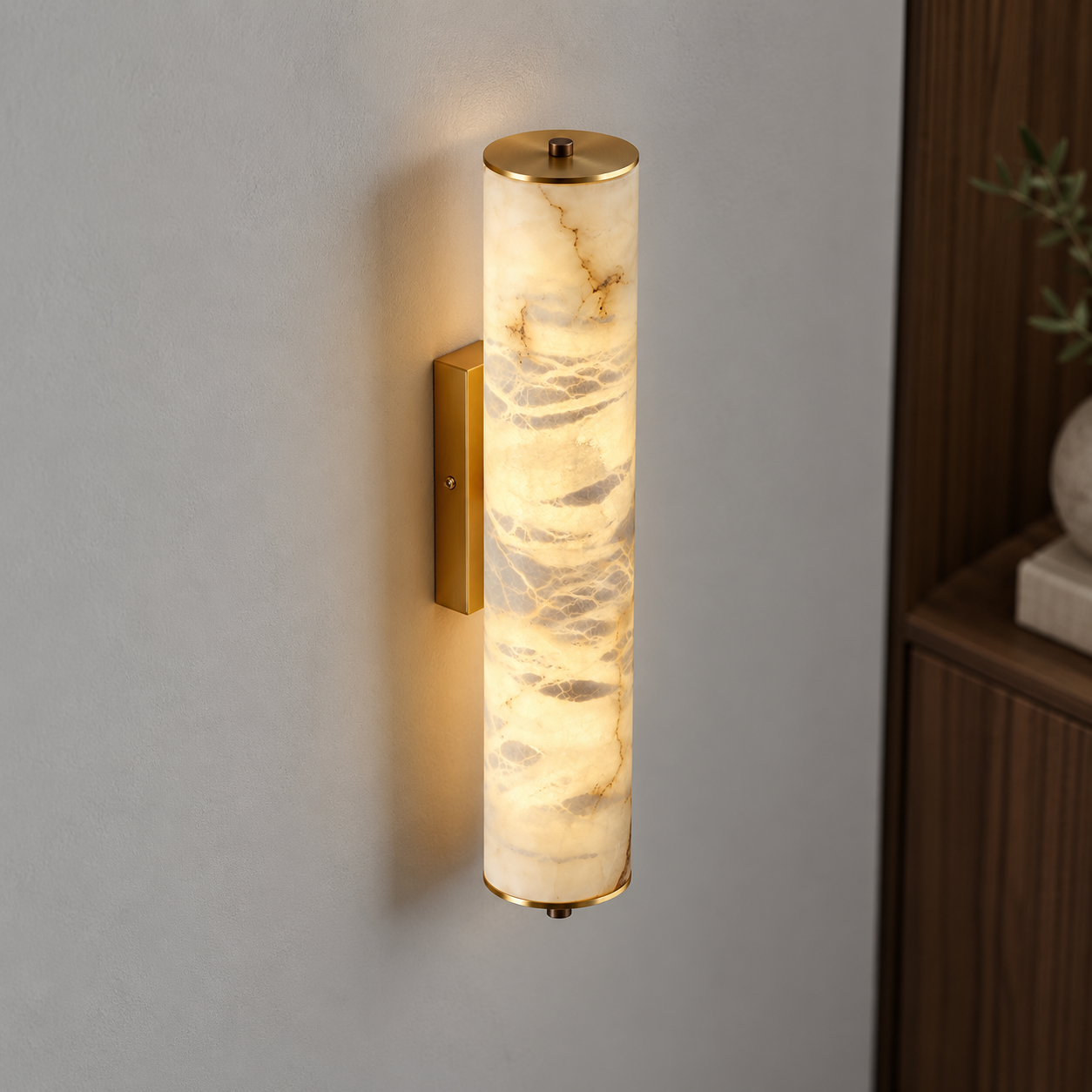 Wabi sabi luxury marble sconce